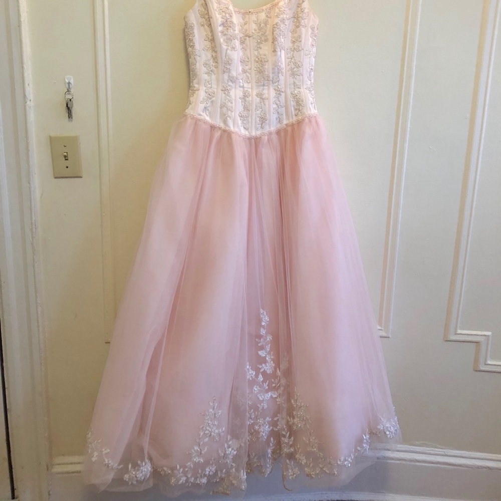Beautiful Embroidered Dress With Tulle